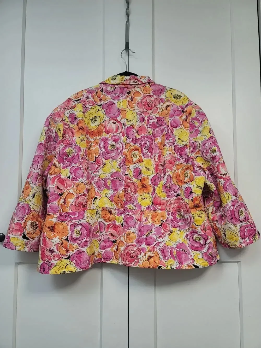 Nine West Vintage Floral Blazer Jacket Plus Size 24W